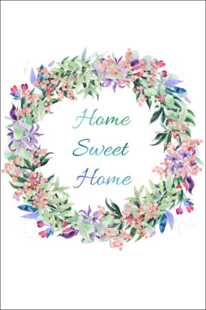 Home sweet home - plakat Wymiar do wyboru: 40x60 cm