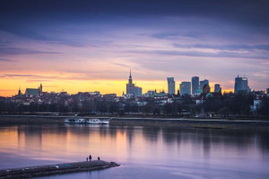 Warszawa Panorama - plakat premium Wymiar do wyboru: 45x30 cm