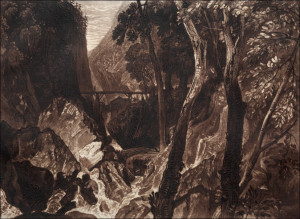Liber Studiorum Mill near the Grand Chartreuse, Dauphiny,, William Turner - plakat Wymiar do wyboru: 91,5x61 cm