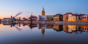 Ostrów Tumski, Wrocław - plakat Wymiar do wyboru: 42x29,7 cm