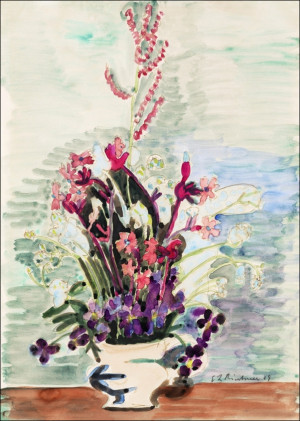 Vase of Flowers, Ernst Ludwig Kirchner - plakat Wymiar do wyboru: 20x30 cm
