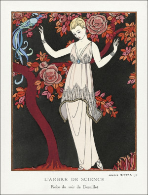L'Arbre de science: Robe du soir de Doeuillet, George Barbier - plakat Wymiar do wyboru: 40x60 cm