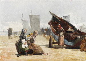 Beach Scene, Cullercoats, Winslow Homer - plakat Wymiar do wyboru: 60x40 cm