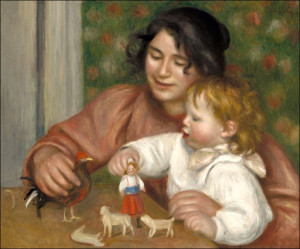 Child with Toys   Gabrielle and the Artist_s Son, Jean, Auguste Renoir - plakat Wymiar do wyboru: 80x60 cm
