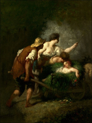 Return from the Fields, Jean-François Millet - plakat Wymiar do wyboru: 21x29,7 cm