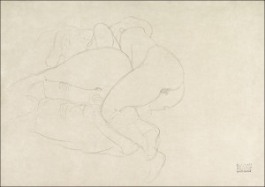 Two Women Friends Reclining, Gustav Klimt - plakat Wymiar do wyboru: 70x50 cm