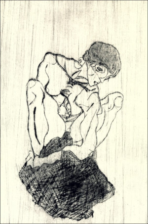 Sorrow, Egon Schiele - plakat Wymiar do wyboru: 50x70 cm