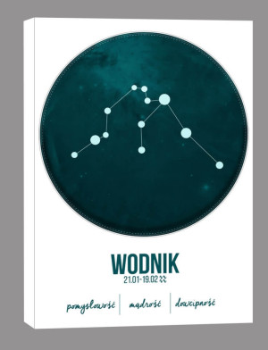 Znak zodiaku, Wodnik - obraz na płótnie Wymiar do wyboru: 60x80 cm