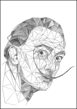 Geometryczny Salvador Dali - plakat Wymiar do wyboru: 61x91,5 cm