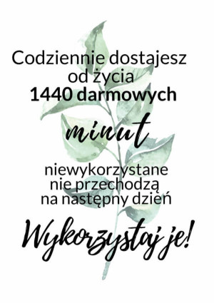 Niewykorzystane minuty - plakat Wymiar do wyboru: 60x80 cm