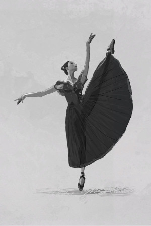 Balet - Balerina - plakat Wymiar do wyboru: 40x60 cm