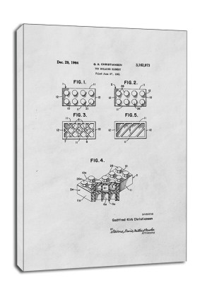Patent, Lego II 1964 - obraz na płótnie Wymiar do wyboru: 20x30 cm