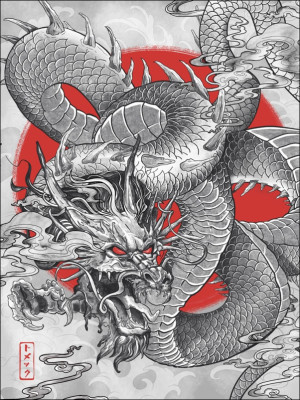 Smok - plakat Wymiar do wyboru: 30x40 cm