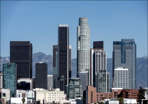 Skyline view of Los Angeles, California., Carol Highsmith - plakat Wymiar do wyboru: 42x29,7 cm