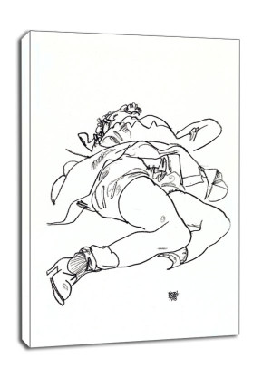 Reclining Woman with Raised Skirt, Egon Schiele - obraz na płótnie Wymiar do wyboru: 70x100 cm