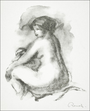 Étude de Femme nue, assise, Auguste Renoir - plakat Wymiar do wyboru: 60x80 cm