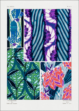 Vintage floral patterns, Art Nouveau, E. A. Séguy -  plakat Wymiar do wyboru: 29,7x42 cm