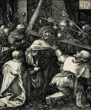 Christ Carrying the Cross, from The Passion, Albrecht Durer - plakat Wymiar do wyboru: 21x29,7 cm