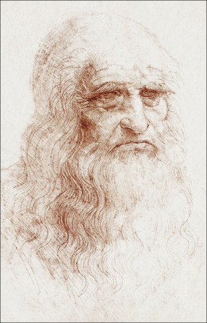 Self-portrait (1512), Leonardo Da Vinci -  plakat Wymiar do wyboru: 30x40 cm