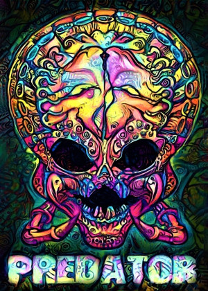 PsychoSkull, Predator, Alien Obcy - plakat Wymiar do wyboru: 42x59,4 cm