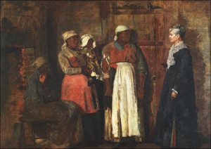A Visit from the Old Mistress, Winslow Homer - plakat Wymiar do wyboru: 60x40 cm
