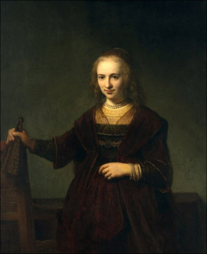 Portrait of a woman III, Rembrandt - plakat Wymiar do wyboru: 42x59,4 cm