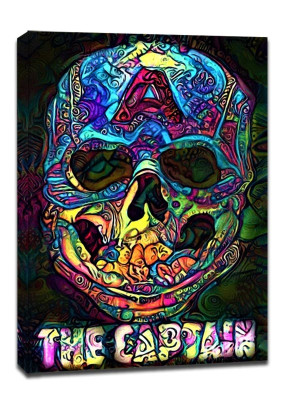 PsychoSkulls, Kapitan Ameryka, Marvel - obraz na płótnie Wymiar do wyboru: 70x100 cm