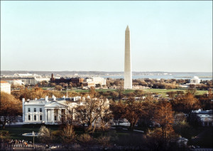 The White House, Washington Monument, and Jefferson Memorial, Carol Highsmith - plakat Wymiar do wyboru: 29,7x21 cm