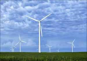 Wind farms in Franklin County, Iowa., Carol Highsmith - plakat Wymiar do wyboru: 30x20 cm