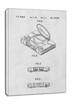 Patent, Konsola PlayStation 1996 - obraz na płótnie Wymiar do wyboru: 60x80 cm