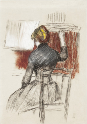 Woman at a Piano, Auguste Renoir - plakat Wymiar do wyboru: 29,7x42 cm