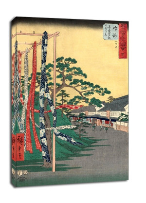 Narumi Shop with Famous Arimatsu tie dyed Cloth, Hiroshige - obraz na płótnie Wymiar do wyboru: 61x91,5 cm