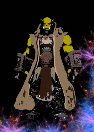 BlizzardVerse Stencils - Thrall, the World Shaman, Warcraft - plakat Wymiar do wyboru: 21x29,7 cm