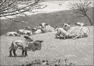 Spring Lamb, Winslow Homer - plakat Wymiar do wyboru: 70x50 cm