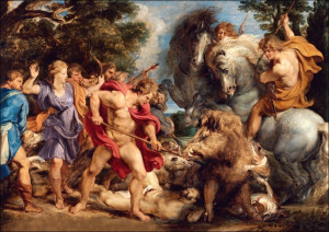 The Calydonian Boar Hunt, Rubens - plakat Wymiar do wyboru: 59,4x42 cm