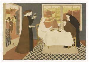 The pilgrims of Emmaus, Maurice Denis - plakat Wymiar do wyboru: 70x50 cm