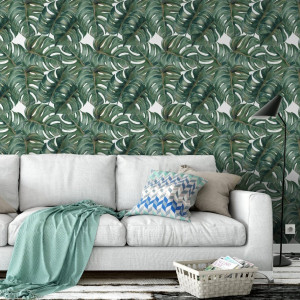 Tapeta na ścianę - monstera ideal , rodzaj - tapeta flizelinowa