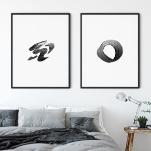 Zestaw dwóch plakatów - painting symbols , wymiary - 20cm x 30cm (2 sztuki), kolor ramki - biały