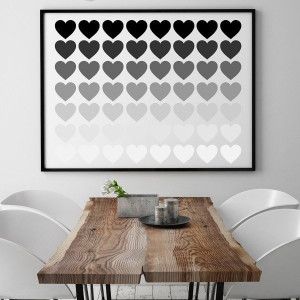 Shadowheart - plakat typograficzny , wymiary - 20cm x 30cm, ramka - czarna
