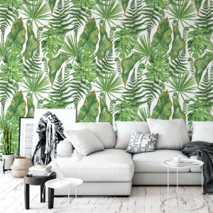 Tapeta na ścianę - sunny jungle , rodzaj - próbka tapety 50x50cm
