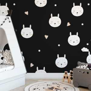 Tapeta dla dzieci - bunny dreams , rodzaj - tapeta flizelinowa
