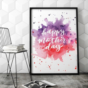 Abstract mother's day - plakat dla mamy , wymiary - 30cm x 40cm, kolor ramki - biały