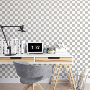 Tapeta na ścianę - grey chessboard , rodzaj - tapeta flizelinowa laminowana
