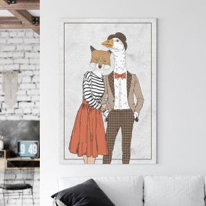 Obraz na płótnie - foxy duck , wymiary - 115cm x 170cm