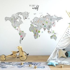 Tapeta dziecięca - my lovely world , rodzaj - tapeta flizelinowa