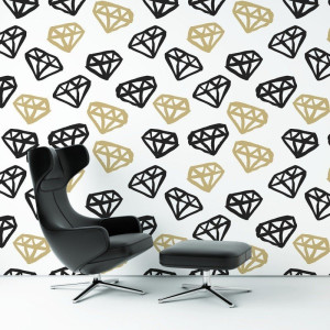 Diamonds world - tapeta ścienna , rodzaj - próbka tapety 50x50cm