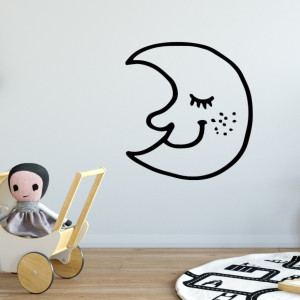 Naklejka na ścianę - scandi moon , wymiary naklejki - szer. 40cm x wys. 40cm