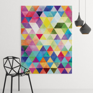Kolorowa abstrakcja - designerski obraz na płótnie , wymiary - 80cm x 120cm, orientacja - pionowa