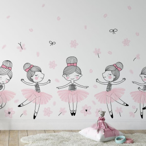 Tapeta dla dzieci - ballerina dance , rodzaj - próbka tapety 50x50cm