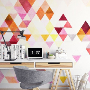 Triangle love - tapeta na ścianę , rodzaj - tapeta flizelinowa